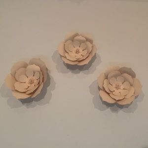 Creamy PINK Flower Set Wall Decoration
